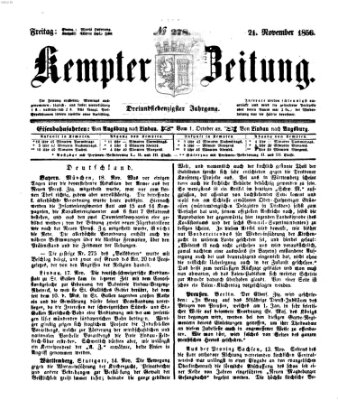 Kemptner Zeitung Freitag 21. November 1856