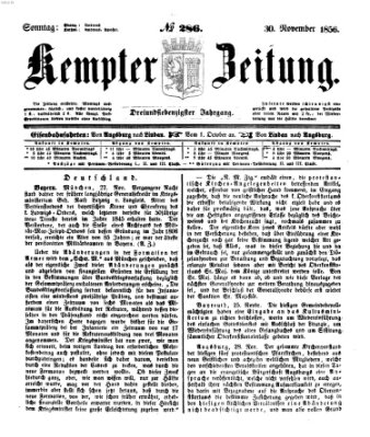 Kemptner Zeitung Sonntag 30. November 1856