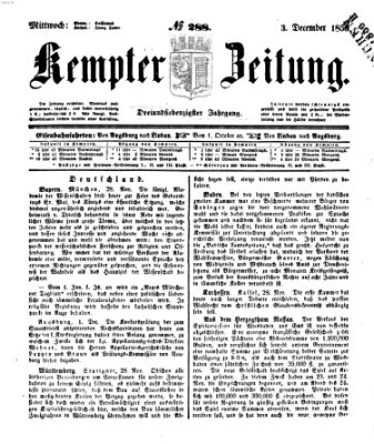 Kemptner Zeitung Mittwoch 3. Dezember 1856