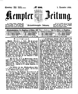 Kemptner Zeitung Sonntag 7. Dezember 1856