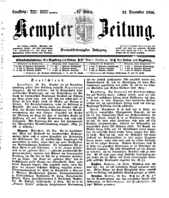 Kemptner Zeitung Dienstag 23. Dezember 1856