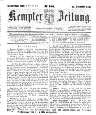 Kemptner Zeitung Donnerstag 25. Dezember 1856