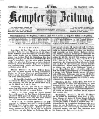 Kemptner Zeitung Dienstag 30. Dezember 1856