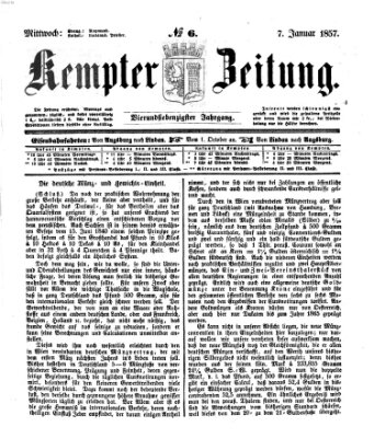 Kemptner Zeitung Mittwoch 7. Januar 1857