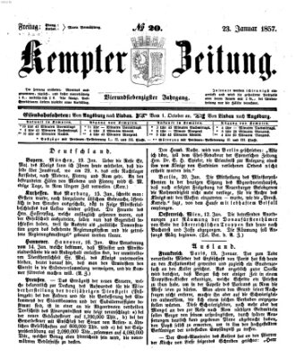 Kemptner Zeitung Freitag 23. Januar 1857