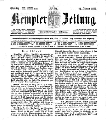 Kemptner Zeitung Samstag 24. Januar 1857