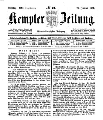 Kemptner Zeitung Sonntag 25. Januar 1857