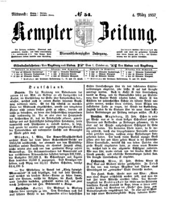 Kemptner Zeitung Mittwoch 4. März 1857