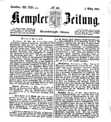 Kemptner Zeitung Samstag 7. März 1857