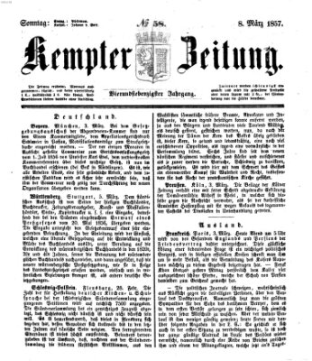 Kemptner Zeitung Sonntag 8. März 1857