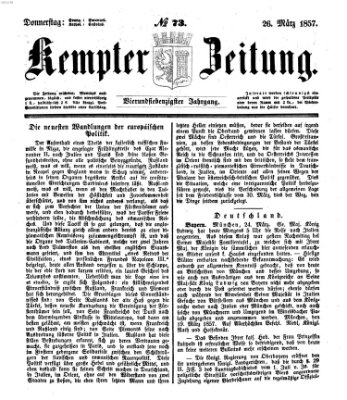 Kemptner Zeitung Donnerstag 26. März 1857