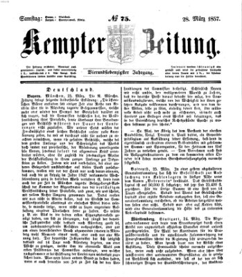 Kemptner Zeitung Samstag 28. März 1857