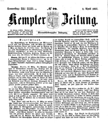 Kemptner Zeitung Donnerstag 2. April 1857