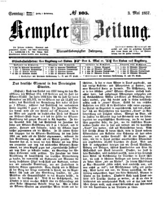 Kemptner Zeitung Sonntag 3. Mai 1857