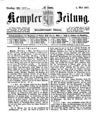 Kemptner Zeitung Dienstag 5. Mai 1857