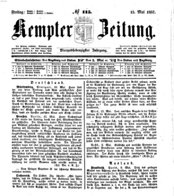 Kemptner Zeitung Freitag 15. Mai 1857