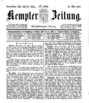 Kemptner Zeitung Donnerstag 21. Mai 1857