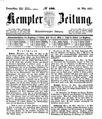 Kemptner Zeitung Donnerstag 28. Mai 1857