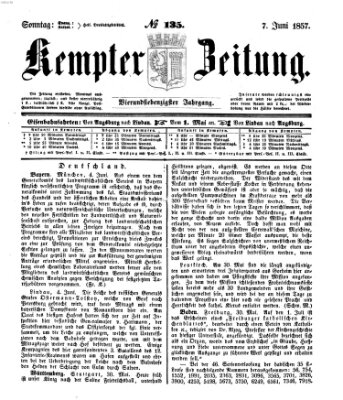 Kemptner Zeitung Sonntag 7. Juni 1857