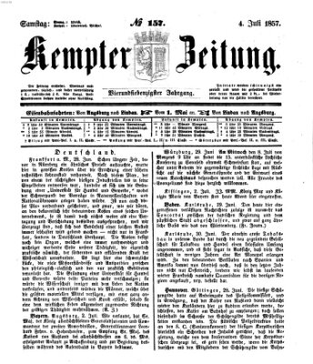 Kemptner Zeitung Samstag 4. Juli 1857