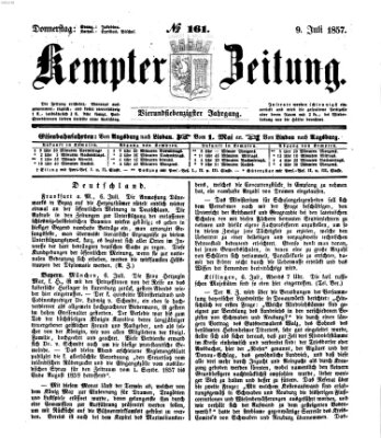 Kemptner Zeitung Donnerstag 9. Juli 1857