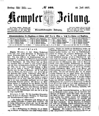 Kemptner Zeitung Freitag 10. Juli 1857