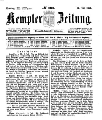 Kemptner Zeitung Sonntag 12. Juli 1857