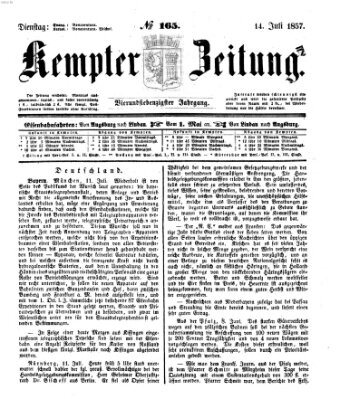 Kemptner Zeitung Dienstag 14. Juli 1857