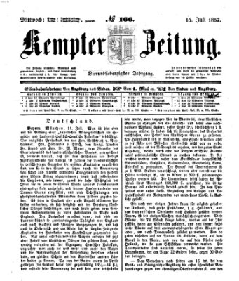 Kemptner Zeitung Mittwoch 15. Juli 1857