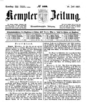 Kemptner Zeitung Samstag 18. Juli 1857