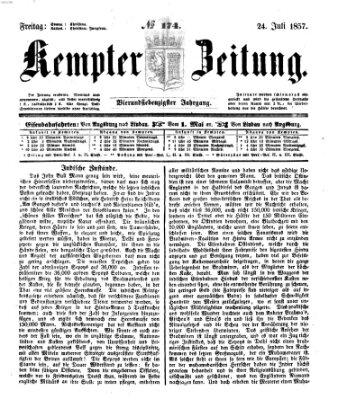 Kemptner Zeitung Freitag 24. Juli 1857