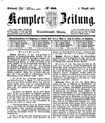 Kemptner Zeitung Mittwoch 5. August 1857