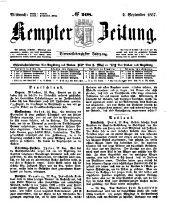 Kemptner Zeitung Mittwoch 2. September 1857