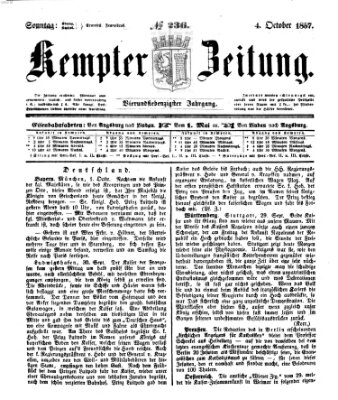 Kemptner Zeitung Sonntag 4. Oktober 1857