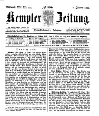 Kemptner Zeitung Mittwoch 7. Oktober 1857