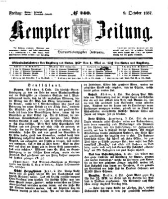 Kemptner Zeitung Freitag 9. Oktober 1857