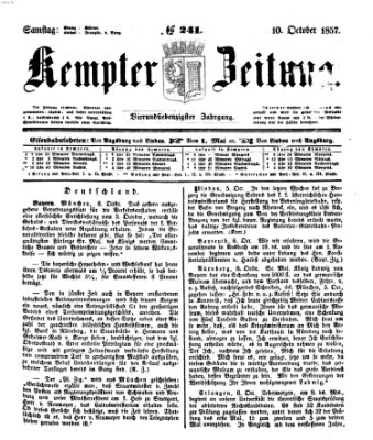 Kemptner Zeitung Samstag 10. Oktober 1857