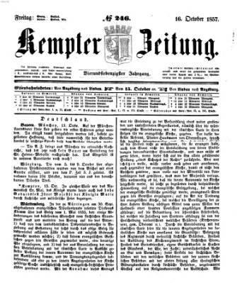 Kemptner Zeitung Freitag 16. Oktober 1857