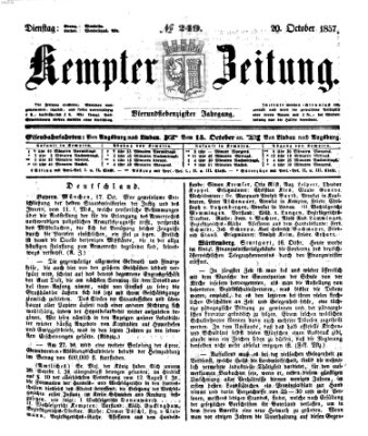 Kemptner Zeitung Dienstag 20. Oktober 1857