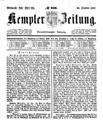 Kemptner Zeitung Mittwoch 28. Oktober 1857