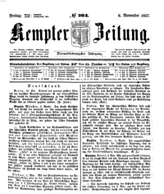 Kemptner Zeitung Freitag 6. November 1857