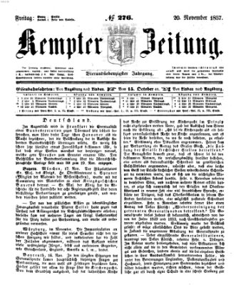 Kemptner Zeitung Freitag 20. November 1857