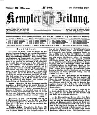 Kemptner Zeitung Freitag 27. November 1857