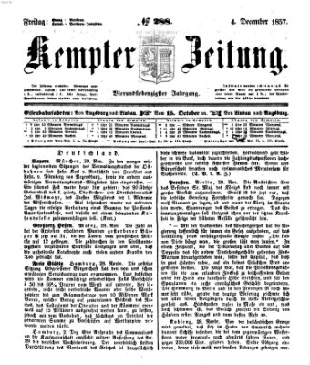 Kemptner Zeitung Freitag 4. Dezember 1857