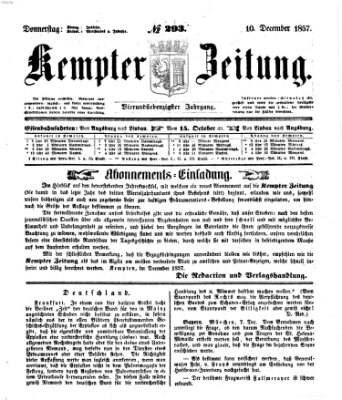 Kemptner Zeitung Donnerstag 10. Dezember 1857