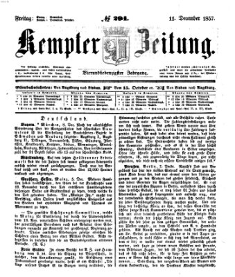 Kemptner Zeitung Freitag 11. Dezember 1857