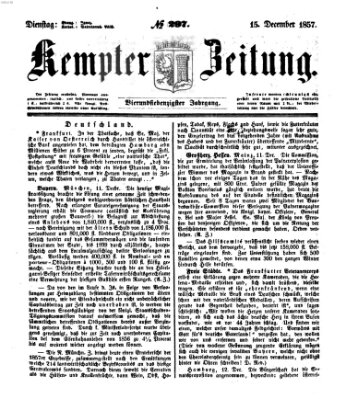 Kemptner Zeitung Dienstag 15. Dezember 1857