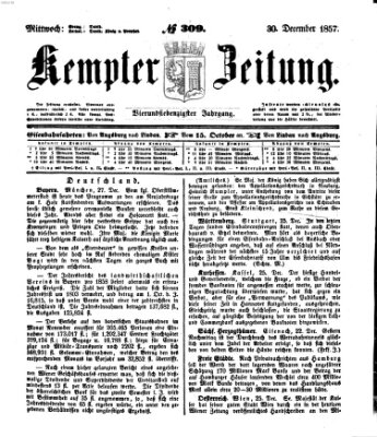 Kemptner Zeitung Mittwoch 30. Dezember 1857