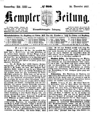 Kemptner Zeitung Donnerstag 31. Dezember 1857