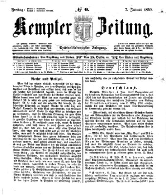 Kemptner Zeitung Freitag 7. Januar 1859